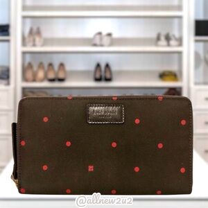 KATE SPADE New York Larabe Choco & Coral Dara “Call your Mom” Wallet NIB